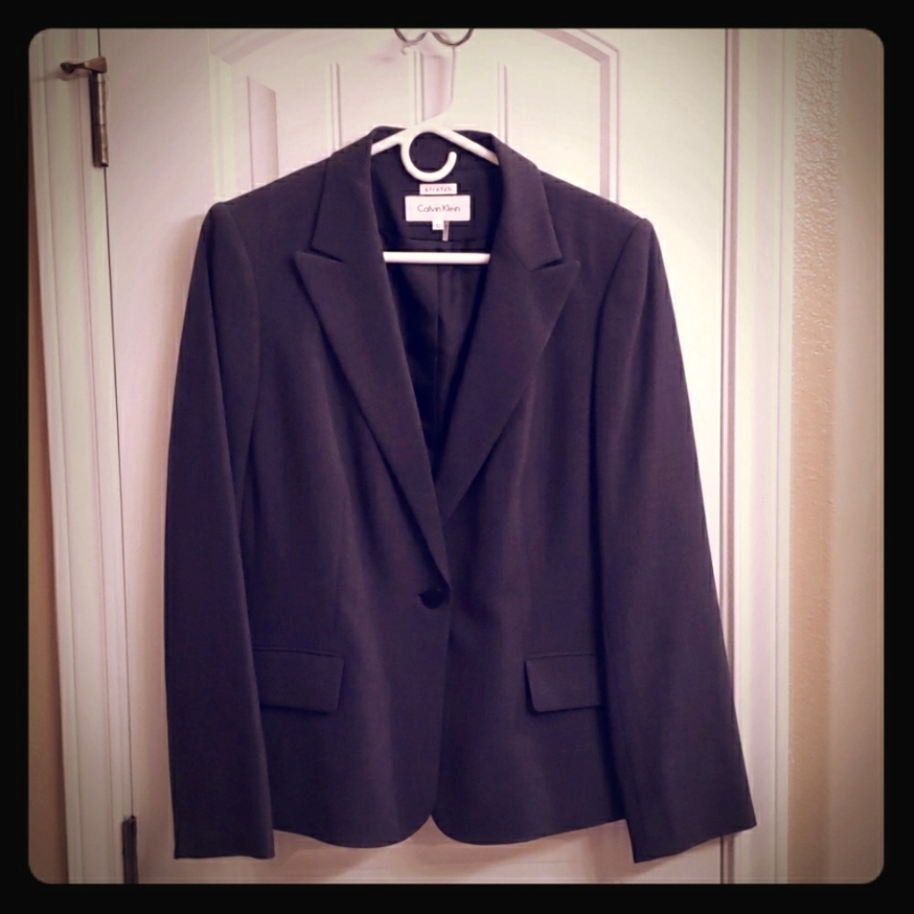 Calvin Klein Suit Jacket - charcoal grey sz. 12